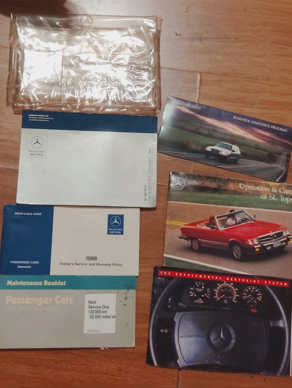 1988 Mercedes Benz 560sl Manual Book Set With Case OEM R107 Rare